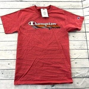 NEW Champion Spellout Short Sleeve T Shirt Men's  2X Redwood Red